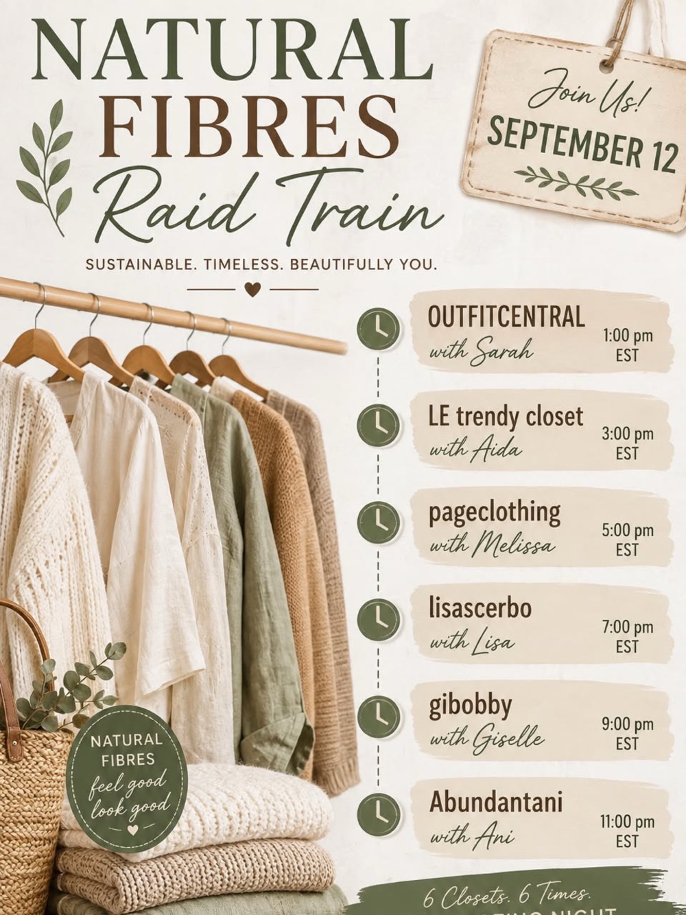 Natural Fibers train Sept 12